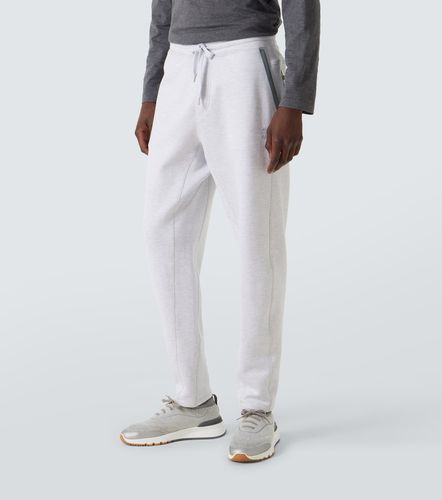 Cotton-blend jersey sweatpants - Brunello Cucinelli - Modalova