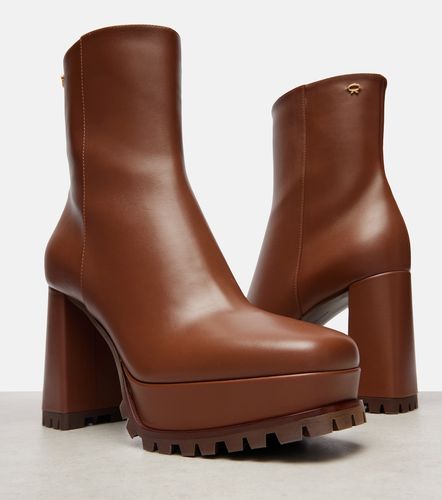 Harlem 70 leather platform ankle boots - Gianvito Rossi - Modalova
