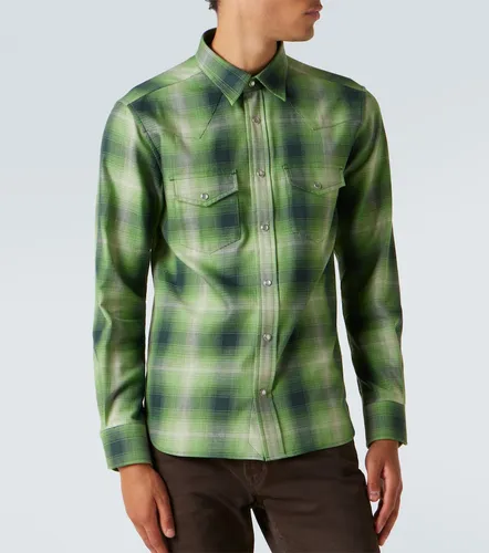 Camisa de algodón a cuadros - Tom Ford - Modalova