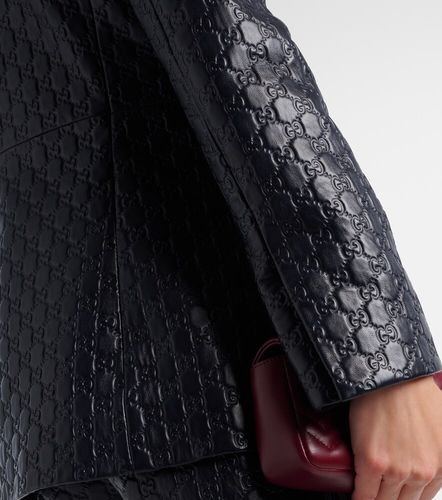 Gucci GG embossed leather jacket - Gucci - Modalova