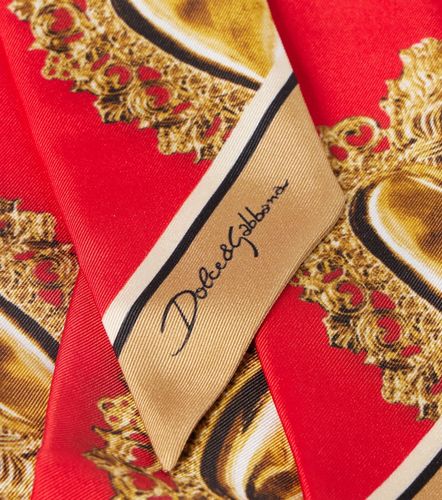 Printed silk twill scarf - Dolce&Gabbana - Modalova