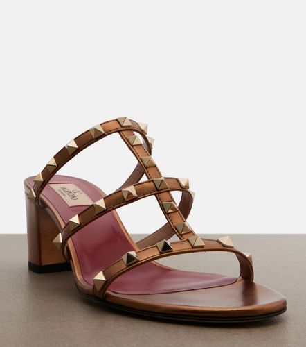 Rockstud metallic leather mules - Valentino Garavani - Modalova