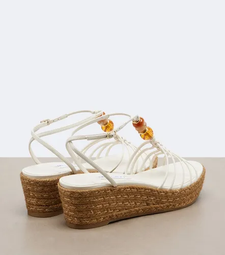 Lemi embellished leather wedge sandals - Jimmy Choo - Modalova