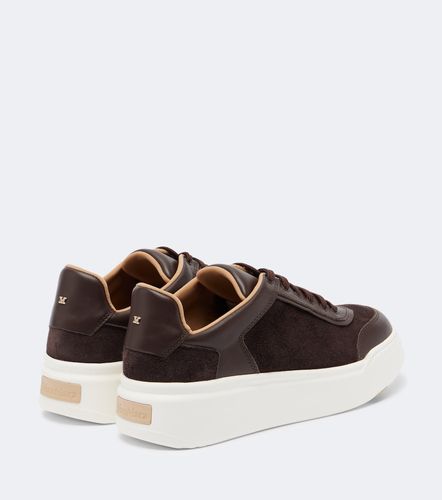 Sneakers platform in suede con pelle - Max Mara - Modalova