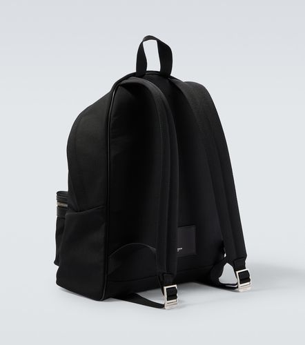 City leather-trimmed canvas backpack - Saint Laurent - Modalova