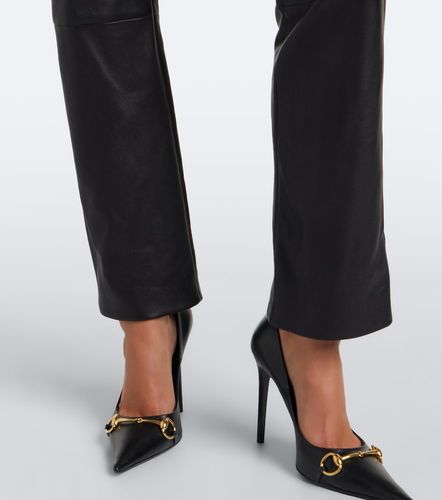 Gucci Leather straight pants - Gucci - Modalova