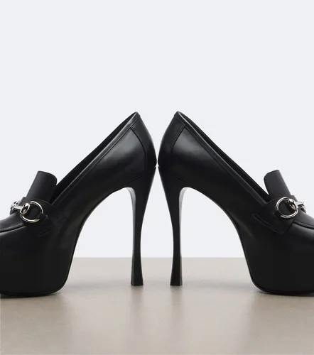 Fame Horsebit leather platform pumps - Gucci - Modalova