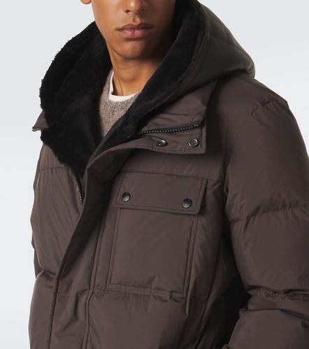 Shearling-trimmed down jacket - Yves Salomon - Modalova