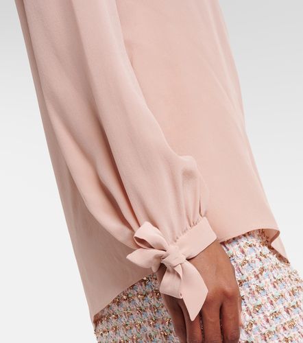 Blusa in crêpe di seta con fiocco - Valentino - Modalova