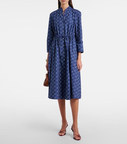 Vestido camisero de algodón estampado - Tory Burch - Modalova