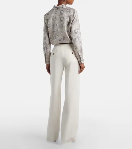 Dentice cotton-blend wide-leg pants - Max Mara - Modalova