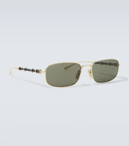 Gucci Eckige Sonnenbrille Bamboo - Gucci - Modalova