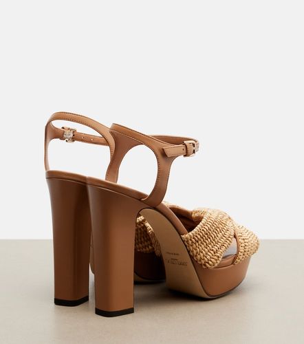 Sandali Heloise in rafia e pelle - Jimmy Choo - Modalova