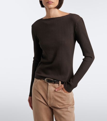 Pullover a coste in misto cotone - Vince - Modalova