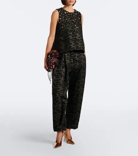 La Scala embellished boucle LurexÂ® top - La DoubleJ - Modalova