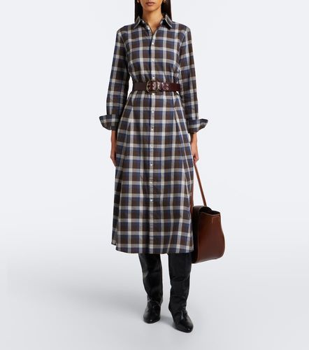 Vestido camisero de sarga de algodón a cuadros - Polo Ralph Lauren - Modalova