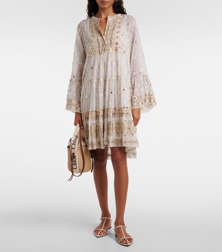 Vestido midi Mosaic de algodón estampado - Juliet Dunn - Modalova