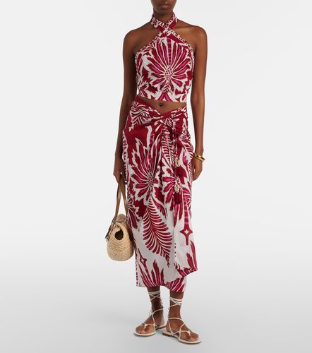 Top Suma de algodón floral con cuello halter - Poupette St Barth - Modalova