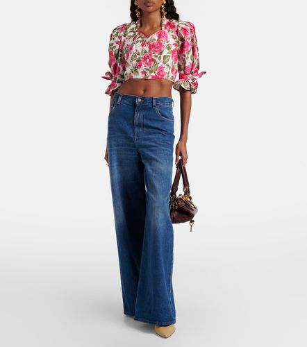 Chloé Blusa cropped de algodón floral - Chloe - Modalova