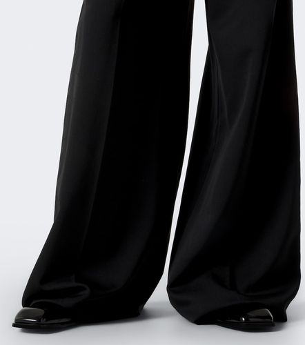 Pleated wool wide-leg pants - Saint Laurent - Modalova