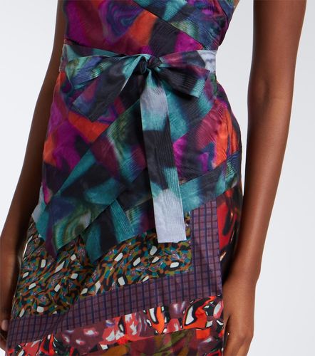 Printed moire wrap top - Dries Van Noten - Modalova