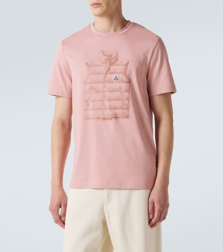Camiseta de jersey de algodón estampada - Moncler - Modalova