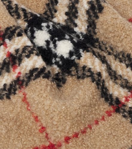 Check alpaca and wool boucle scarf - Burberry - Modalova