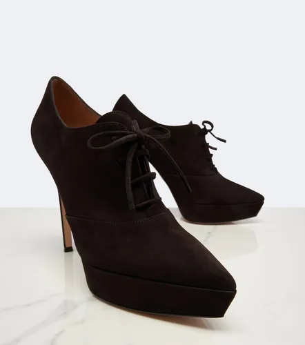 Plateau-Schnürpumps aus Veloursleder - Gianvito Rossi - Modalova