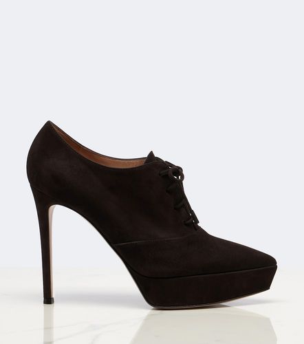 Pumps stringate in suede con plateau - Gianvito Rossi - Modalova