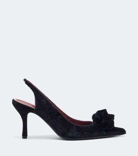 Pumps slingback in velluto con applicazione - Magda Butrym - Modalova