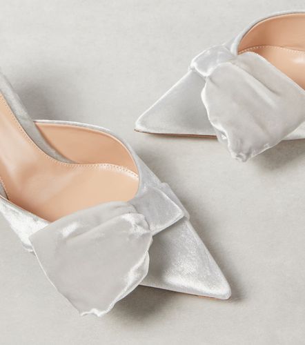 Mules 85 in velluto con fiocco - Gianvito Rossi - Modalova
