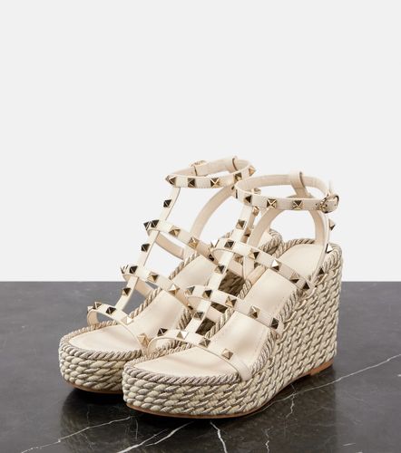 Espadrillas Rockstud Torchon 95 con zeppa - Valentino Garavani - Modalova