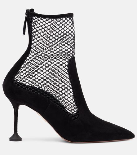 Dawn 85 suede and mesh ankle boots - Aquazzura - Modalova