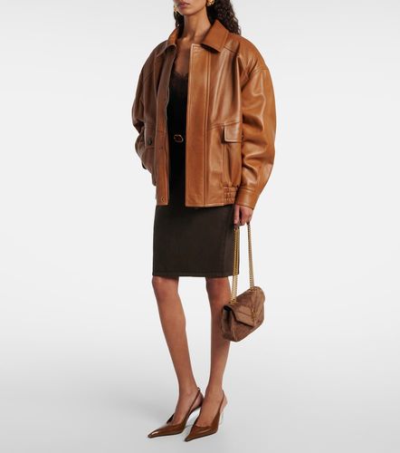 Bomber oversize in pelle - Saint Laurent - Modalova