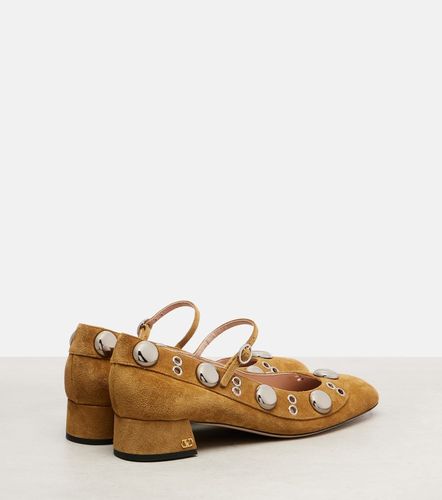 Nellcote studded suede Mary Jane pumps - Valentino Garavani - Modalova
