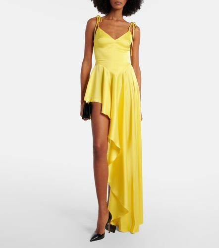 Asymmetric draped satin minidress - David Koma - Modalova