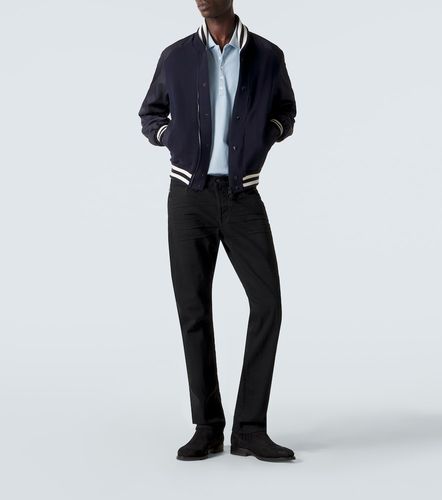 Ribbed-knit technical varsity jacket - Moncler - Modalova