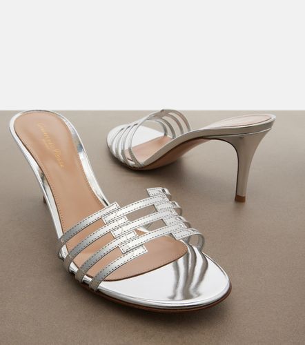 Metallic leather mules - Gianvito Rossi - Modalova