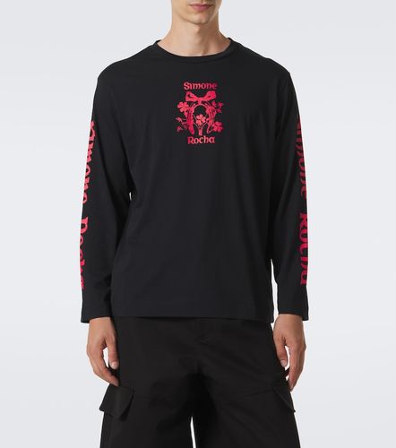 Camiseta de jersey de algodón estampada - Simone Rocha - Modalova