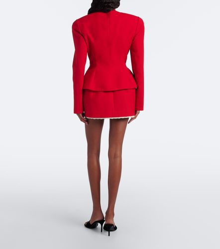 Crochet-trimmed virgin wool miniskirt - Magda Butrym - Modalova