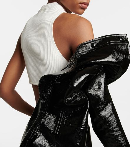 Courrèges Top cropped in maglia a coste - Courreges - Modalova