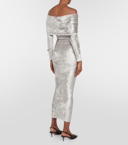 Off-shoulder velvet midi dress - Alaia - Modalova