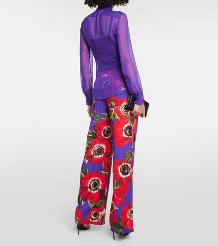 Tie-neck silk chiffon blouse - Dolce&Gabbana - Modalova