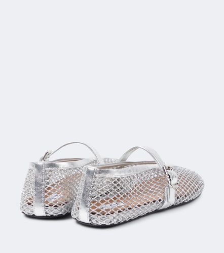 Metallic fishnet Mary Jane flats - Alaia - Modalova