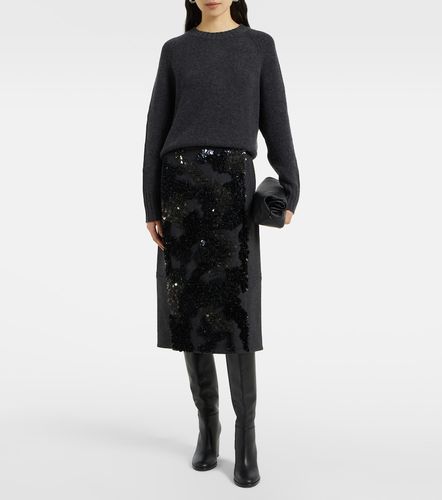 Sequined wool-blend midi skirt - Plan C - Modalova