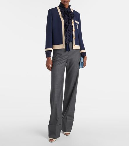 High-rise wool straight pants - Valentino - Modalova