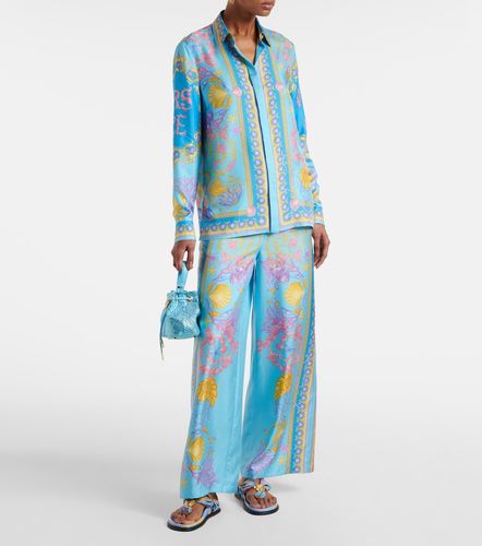 Underwater Barocco silk twill shirt - Versace - Modalova