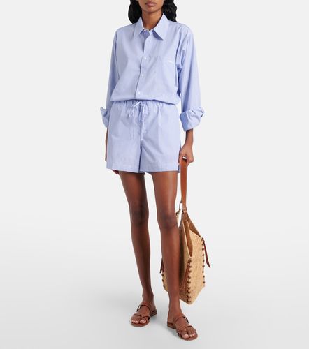 Striped cotton poplin shorts - Hunza G - Modalova