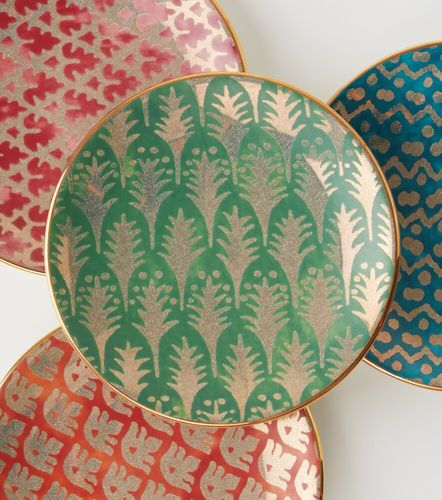 X Fortuny set de 4 platos de postre de loza - L'Objet - Modalova