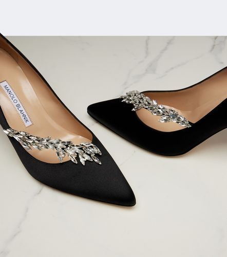 Pumps Nadira aus Satin mit Kristallen - Manolo Blahnik - Modalova